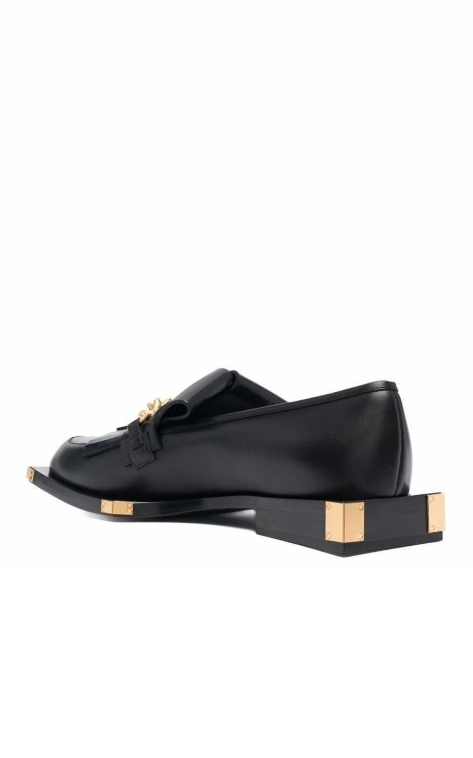 Black Tomi Leather Loafers - 4