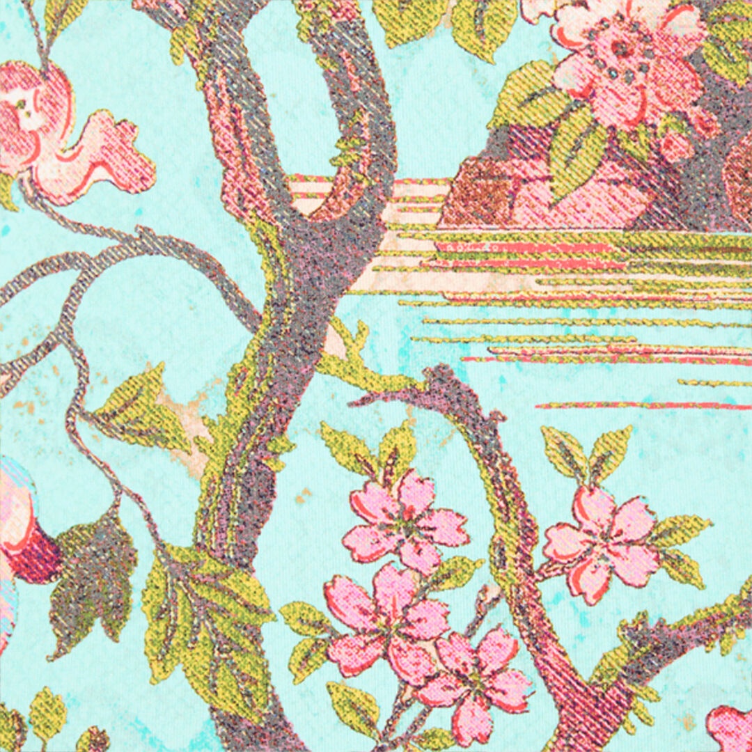Floral & Pheasant Print Top - 5