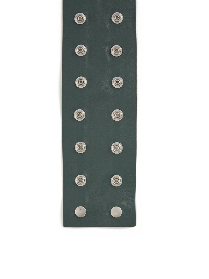 Rick Owens Leather Collar in Teal outlook