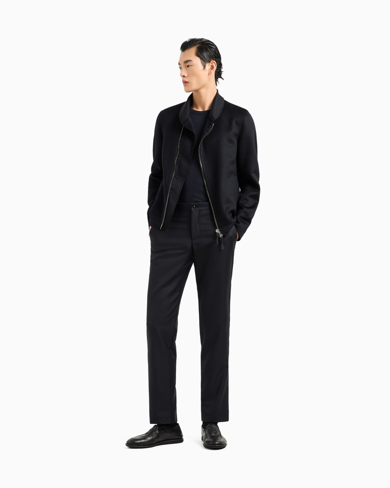ICON CASHMERE INTERLOCK CREW-NECK JUMPER - 2