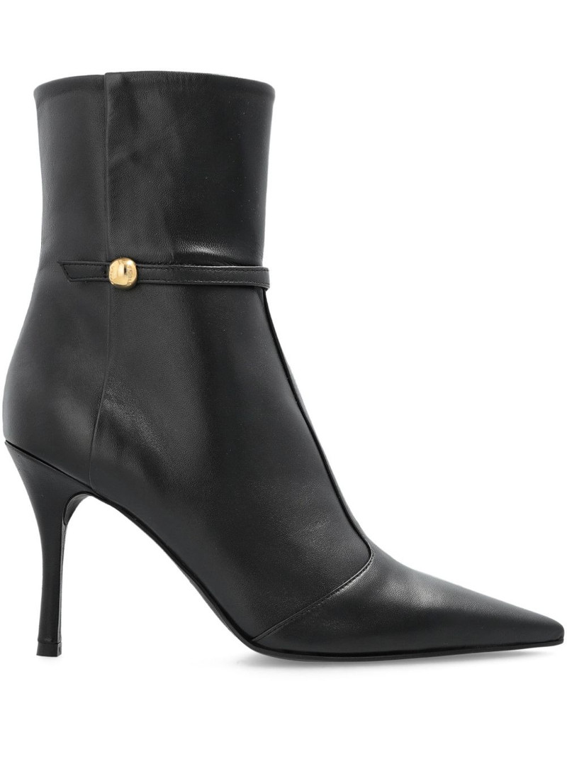100mm Sfera pointed-toe leather ankle boots 1