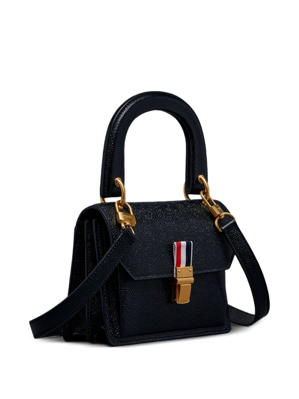 pebble-grain leather tote bag - 3