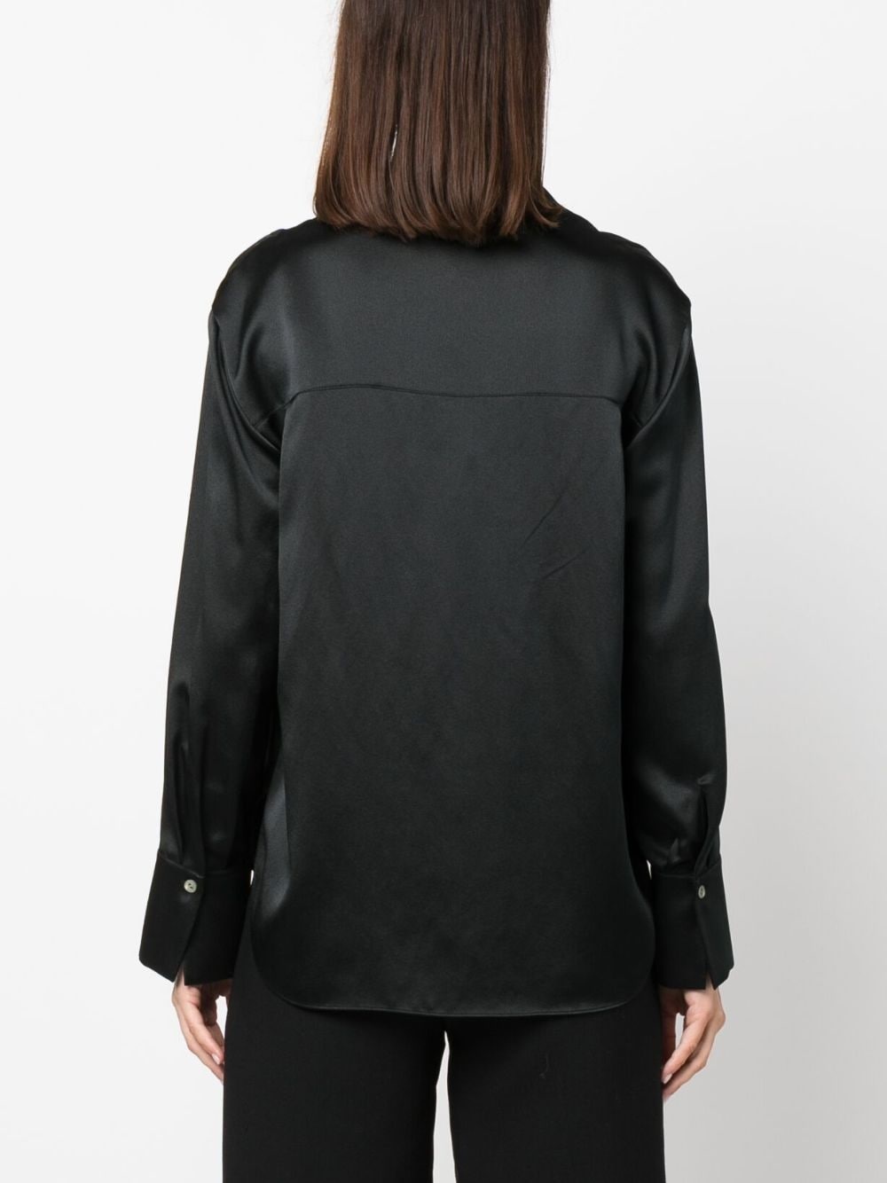 long-sleeved silk blouse - 4