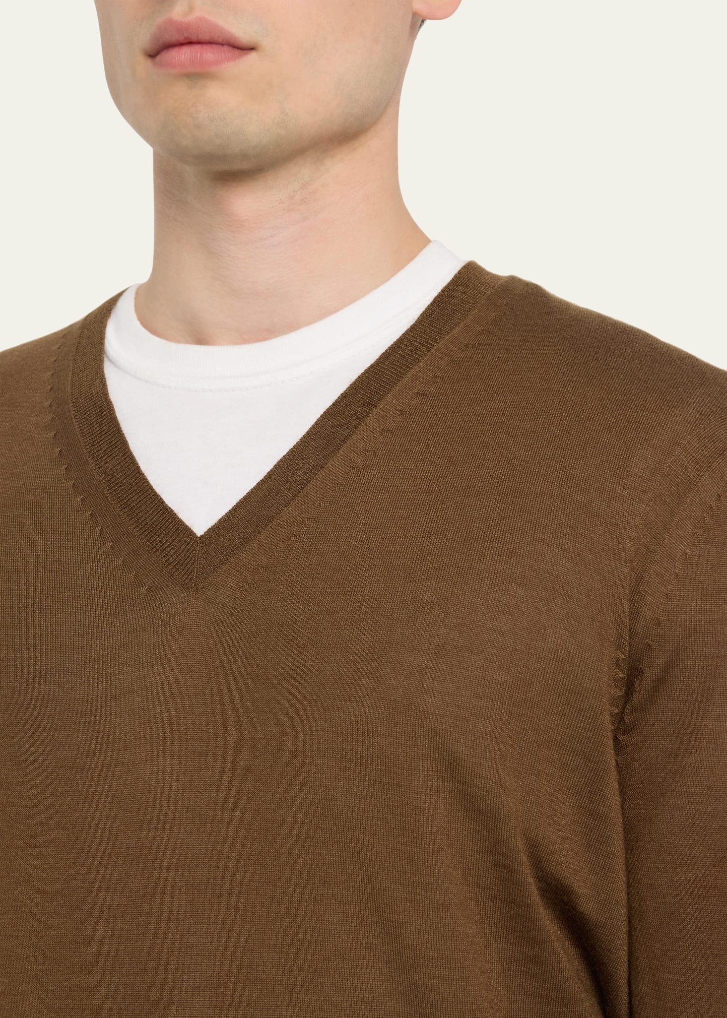 Men's Cashmere V-Neck Sweater - 5