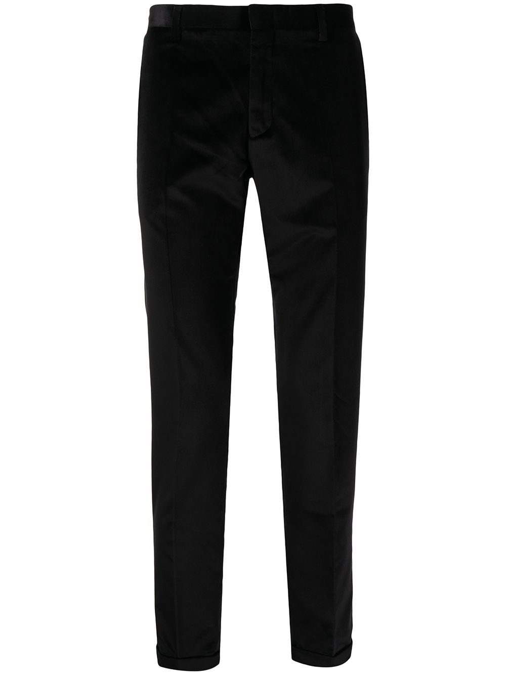 velvet straight-leg suit trousers - 1