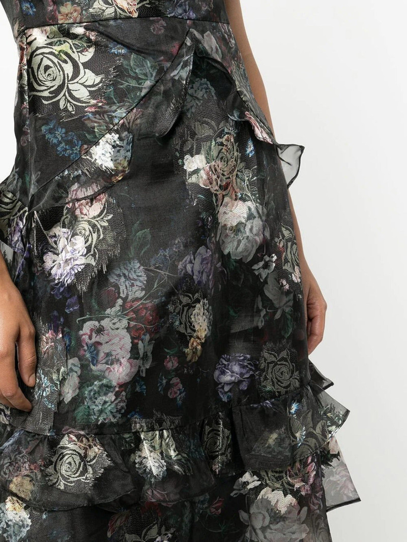 FLORAL PRINT MIDI TIERED DRESS 4