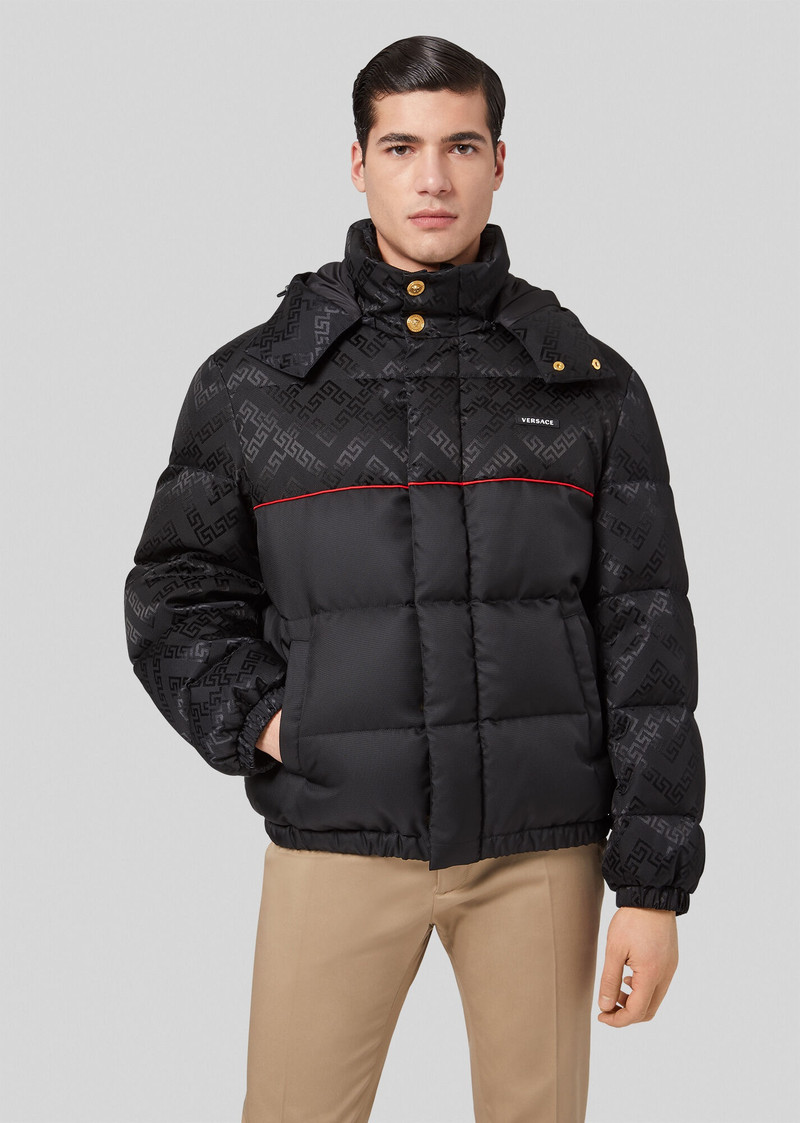 Greca Argyle Accent Puffer Jacket 2