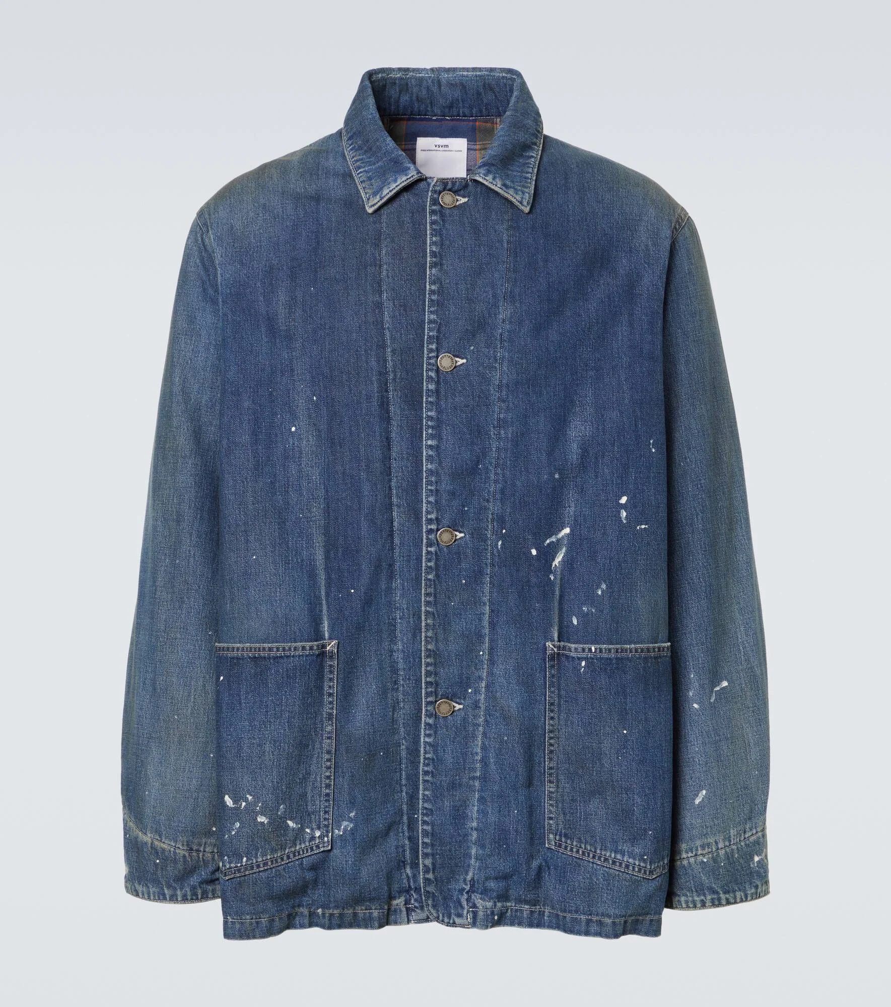 Denim down overshirt - 1