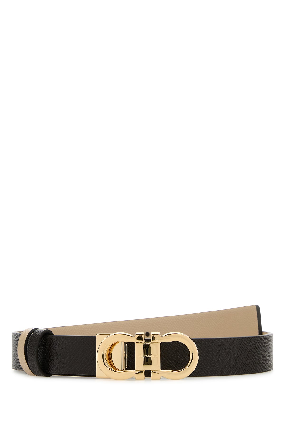 Brown leather reversible belt - 1