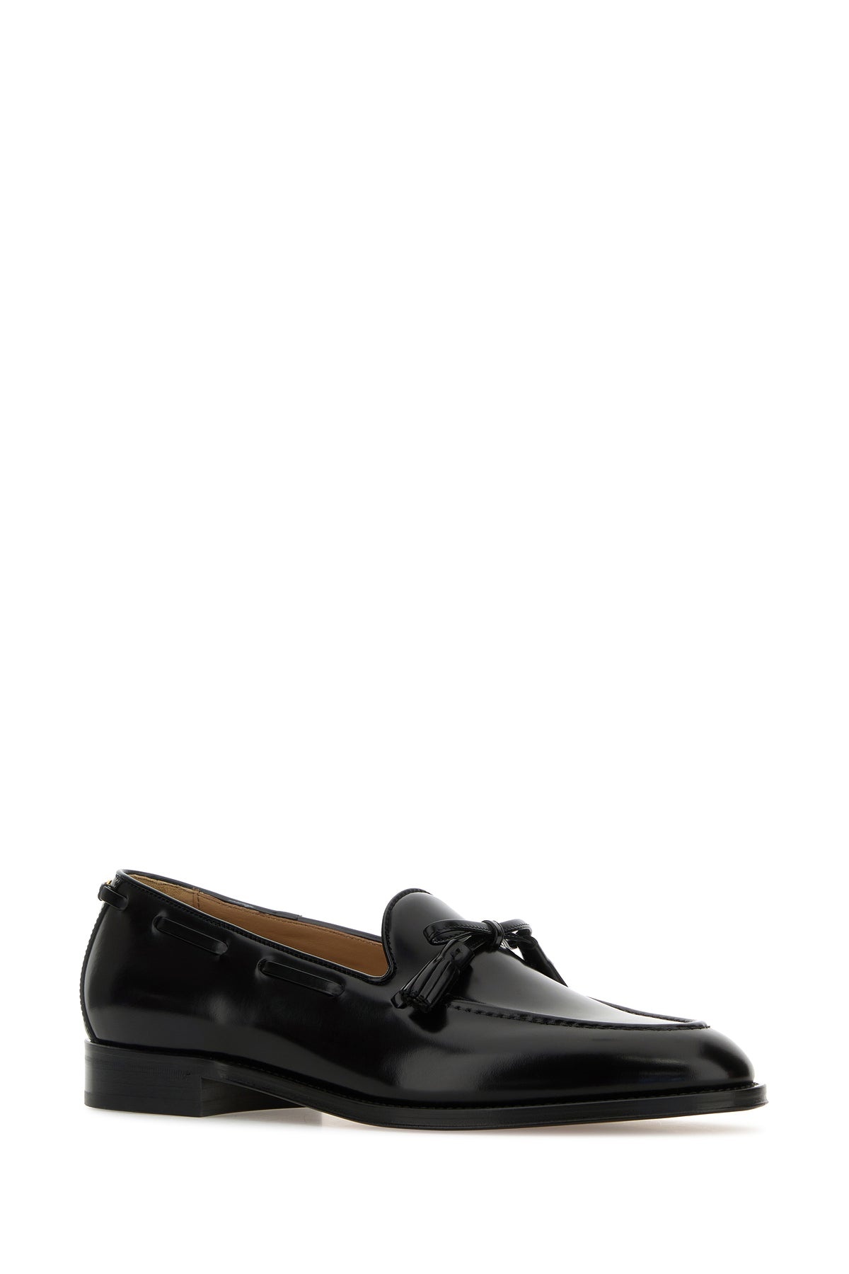 Black leather Bowshire loafers - 2