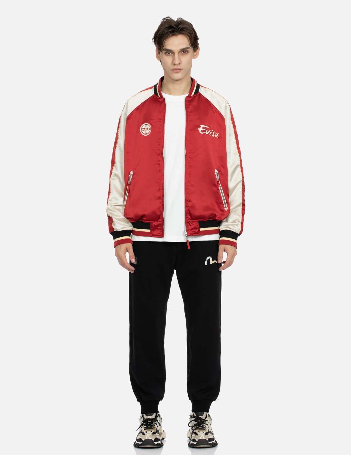 SEAGULL AND THE GREAT WAVE EMBROIDERY REVERSIBLE LOOSE FIT SOUVENIR JACKET - 6
