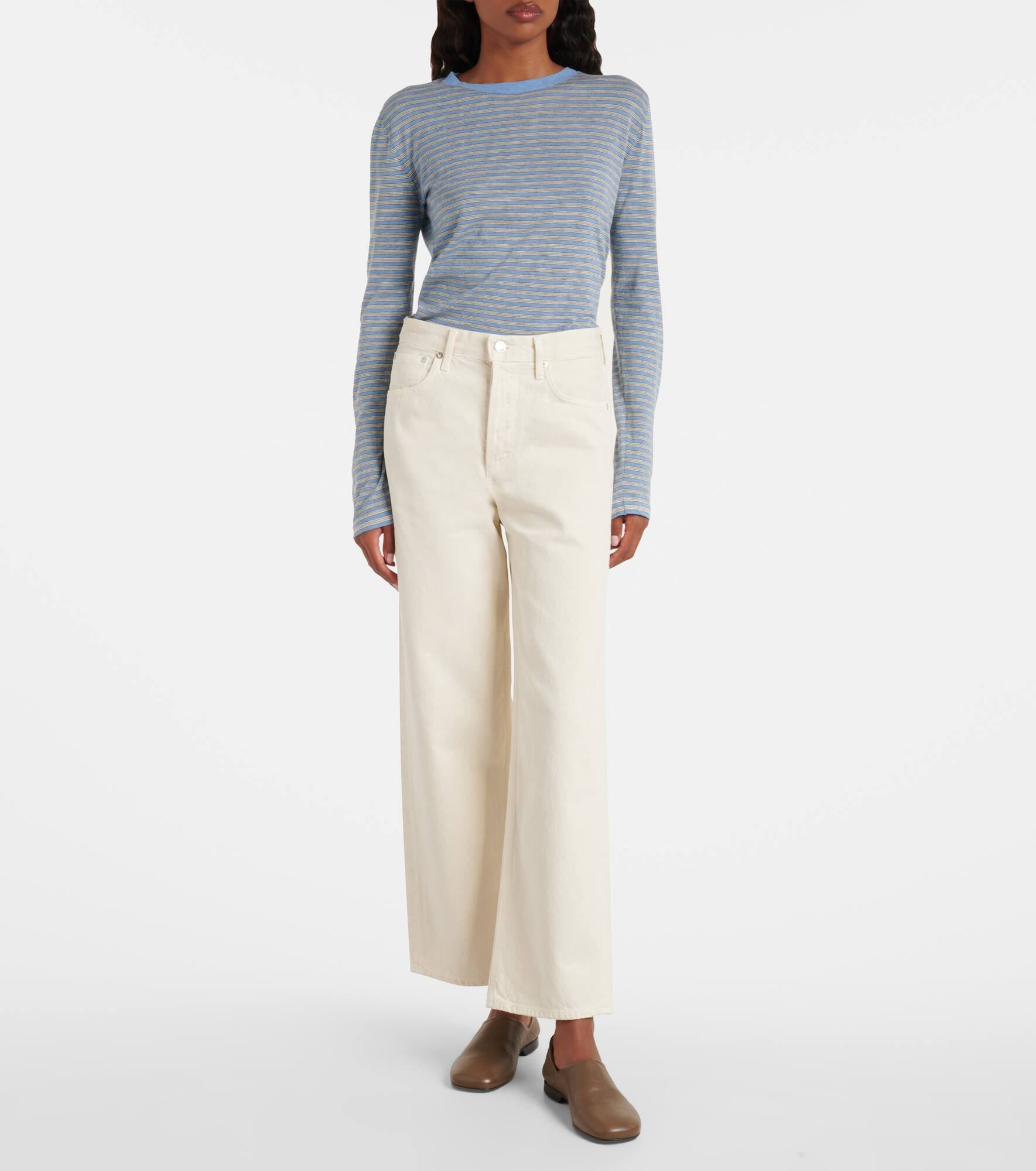 Ren cropped high-rise wide-leg jeans - 7