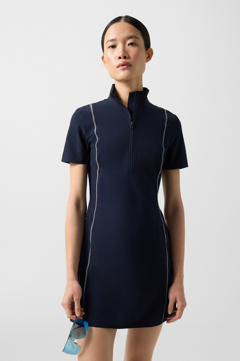 Leony functional dress in Navy blue 4