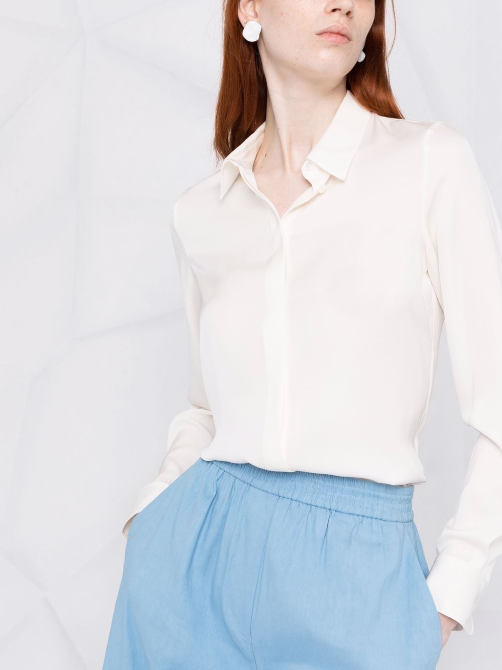 long-sleeve silk shirt - 5