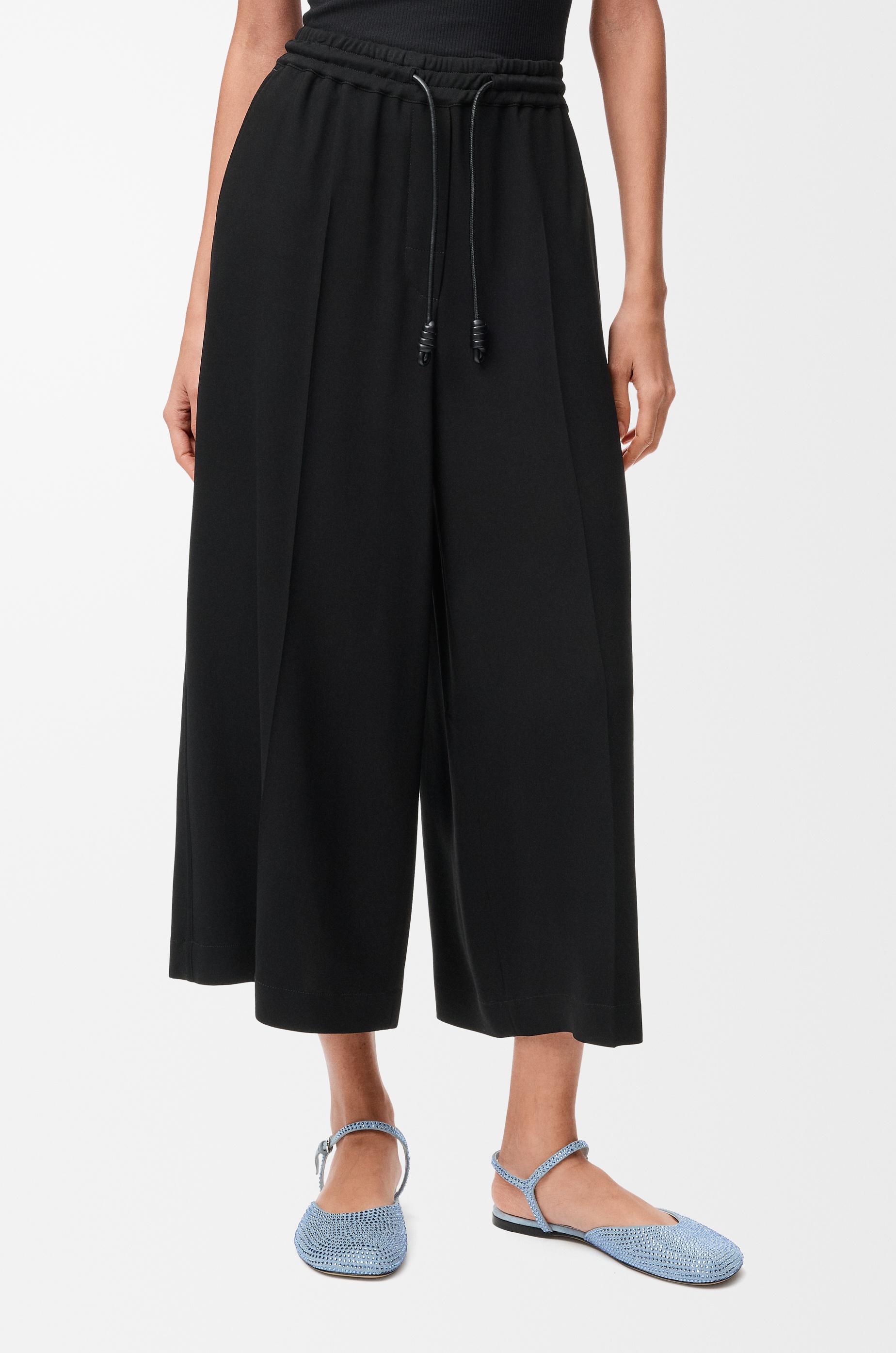 Cropped trousers in stretch viscose - 3