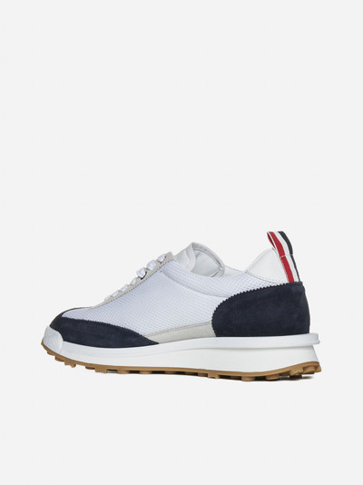 Thom Browne Tech Runner mesh and suede sneakers outlook