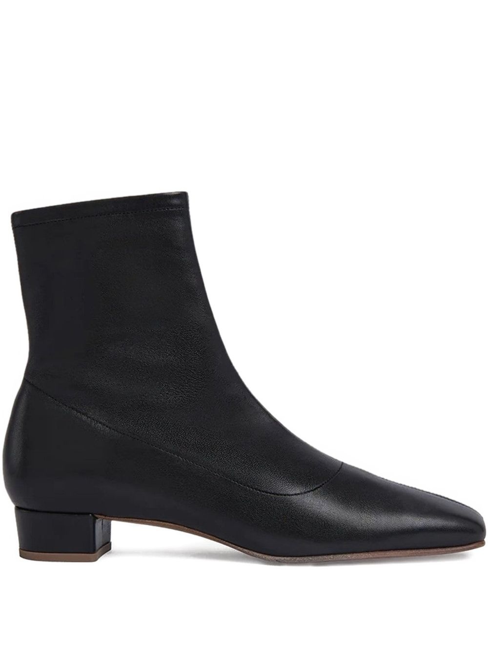 square-toe leather boots - 1