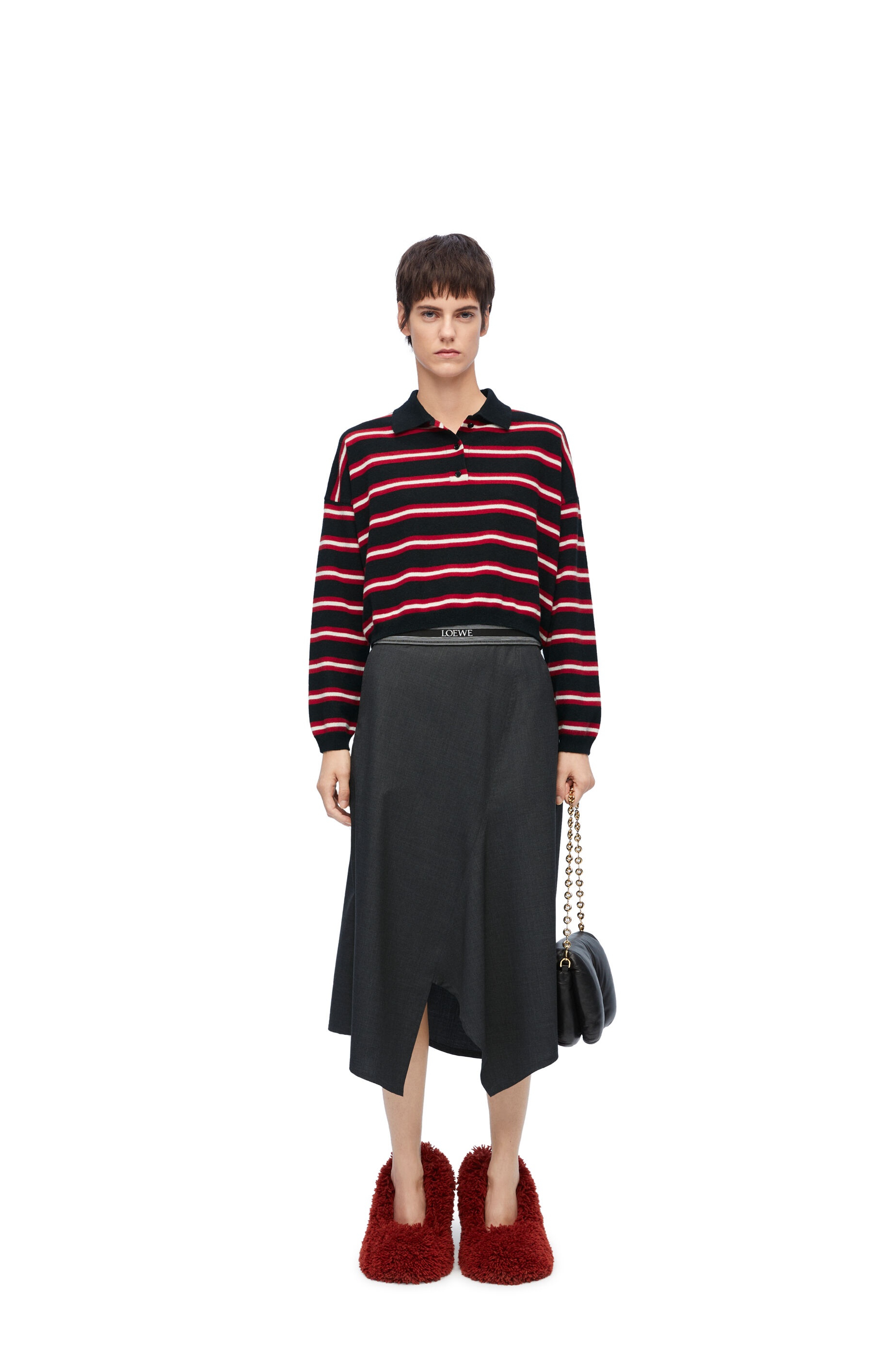 Asymmetric skirt in wool - 2