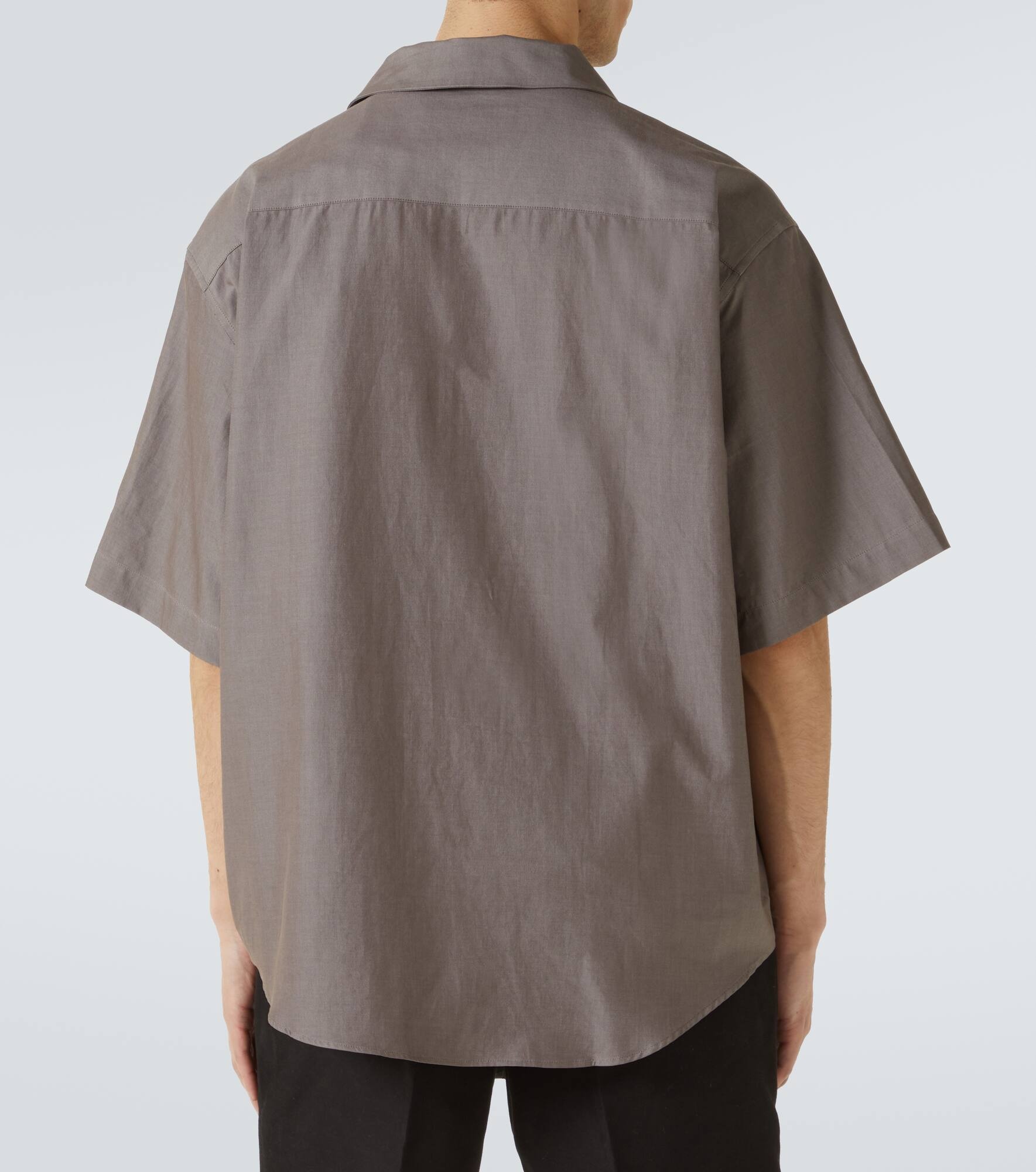 Cotton gabardine shirt - 4