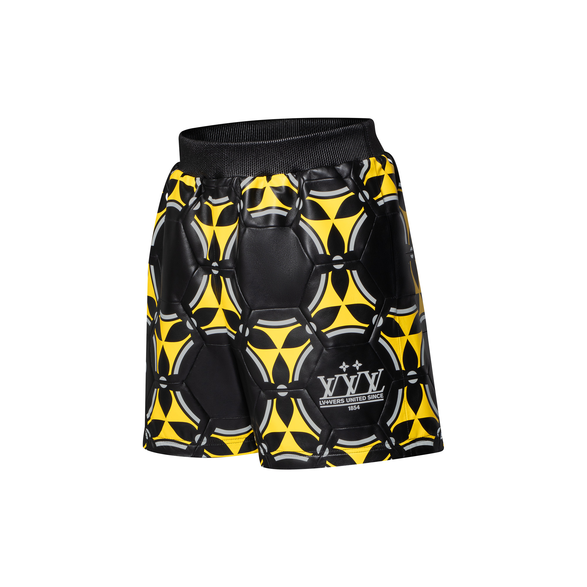 Soccer Ball Patchwork Leather Shorts - 2