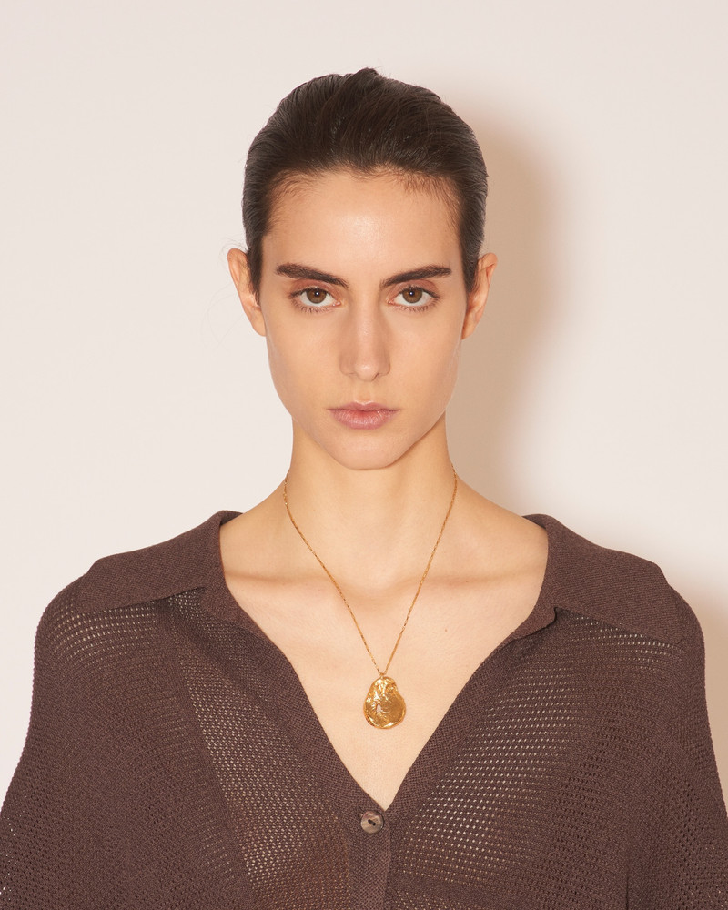 Nanushka JACKY - Paper crochet cardigan - Brown outlook