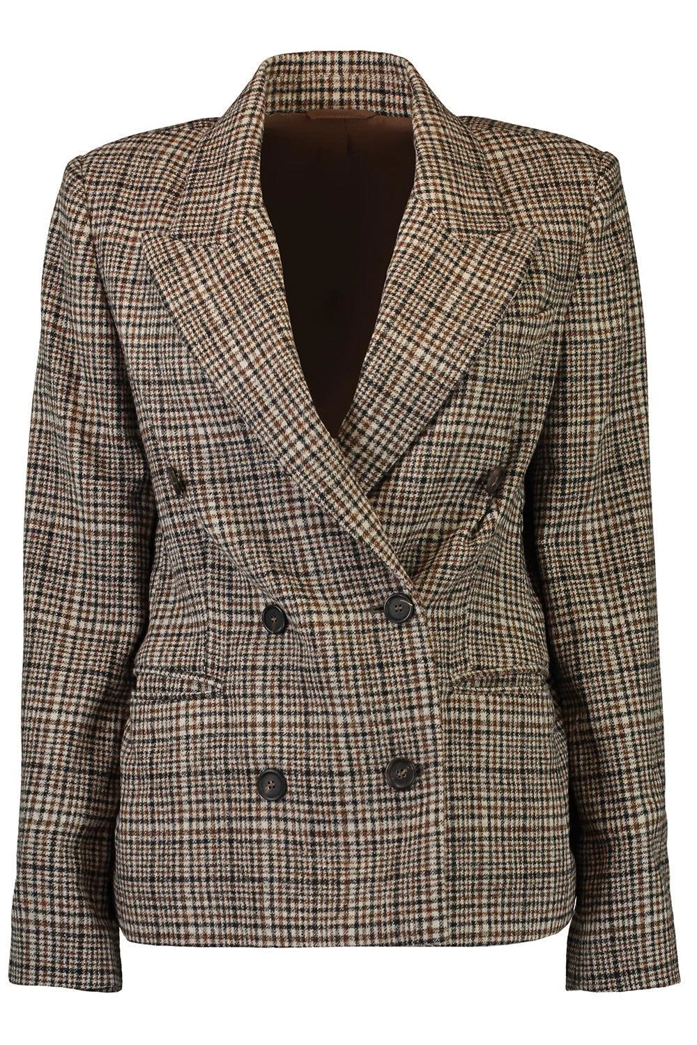 Check Print Suit Jacket - 1