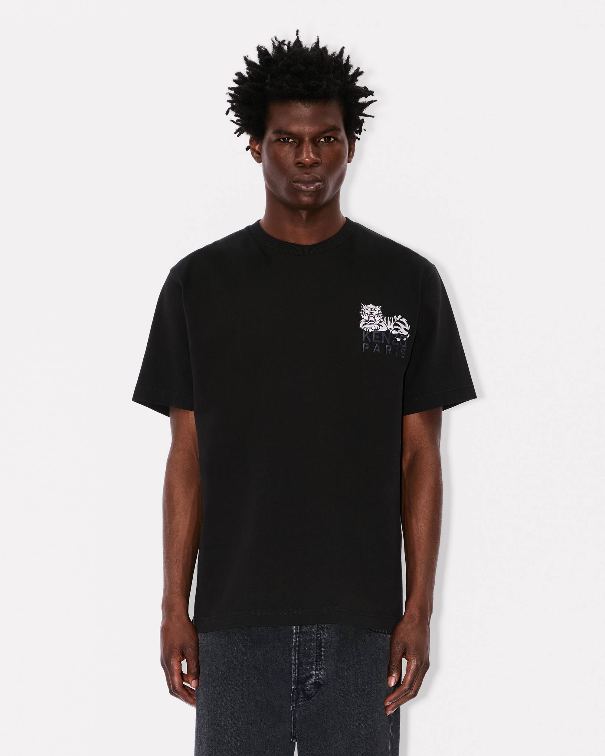 'KENZO Happy Tiger' embroidered T-shirt in cotton - 3