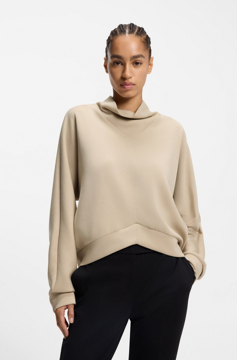 LOOSE-FIT SWEATSHIRT WITH DRAPED FUNNEL NECK 2