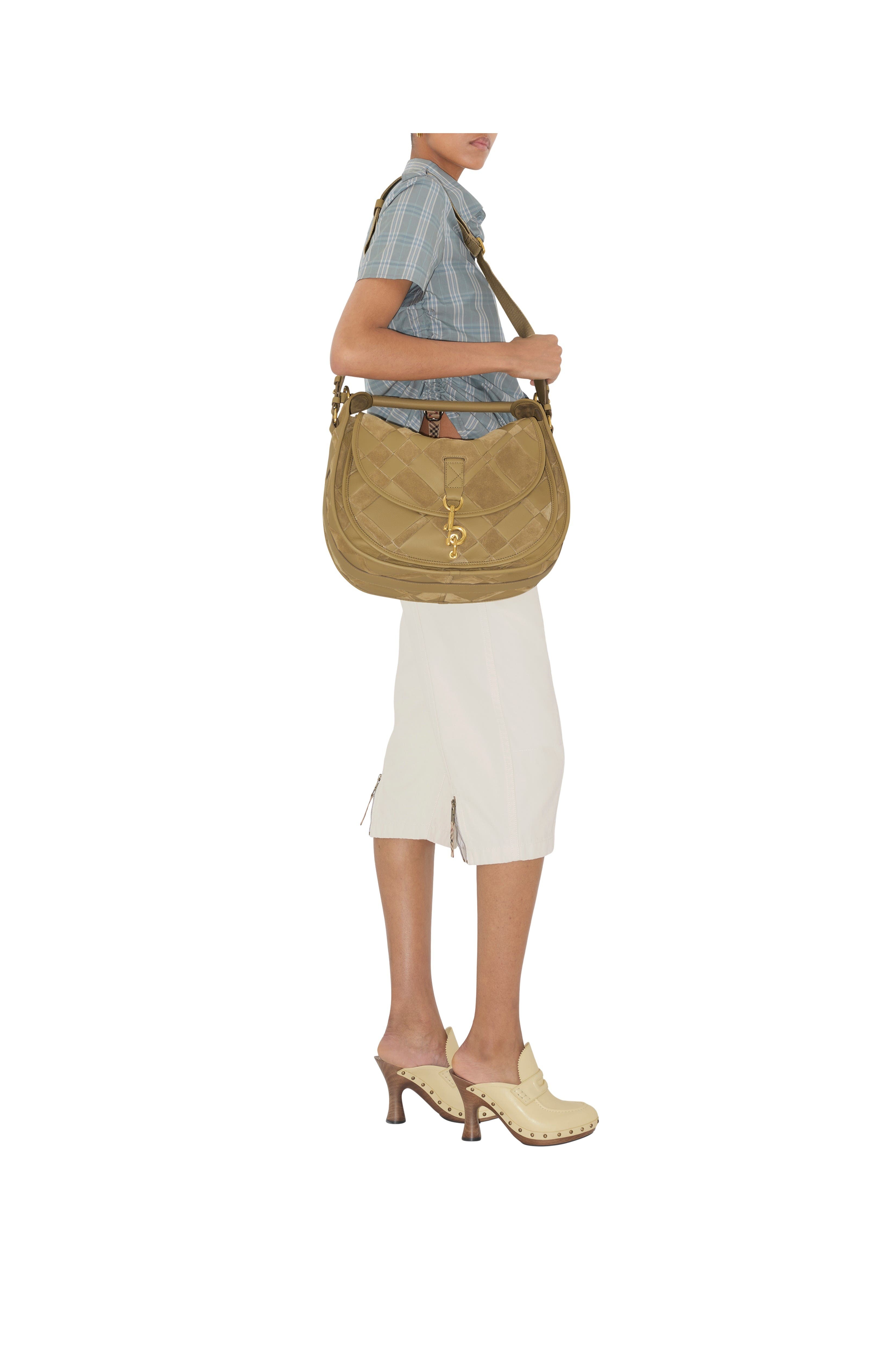 burberry Medium B Clip Messenger Bag in Sandstorm at Nordstrom - 3