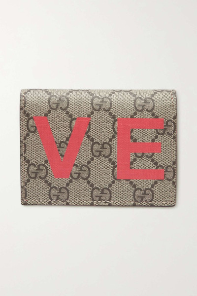 GUCCI Saint Valentine printed coated-canvas wallet outlook