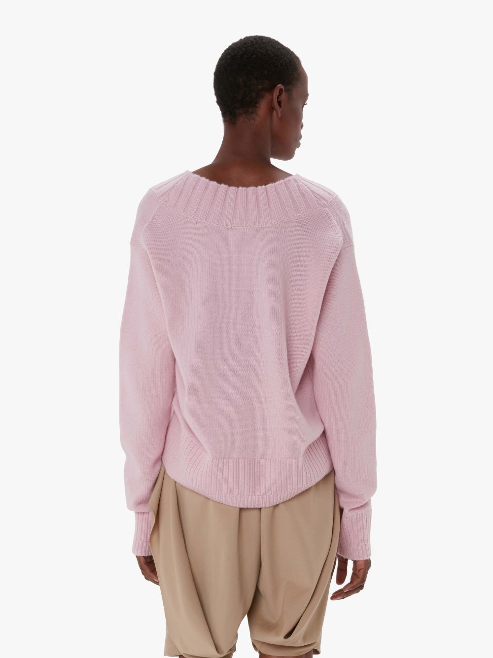 DRAPED TIE-FRONT SWEATER - 3