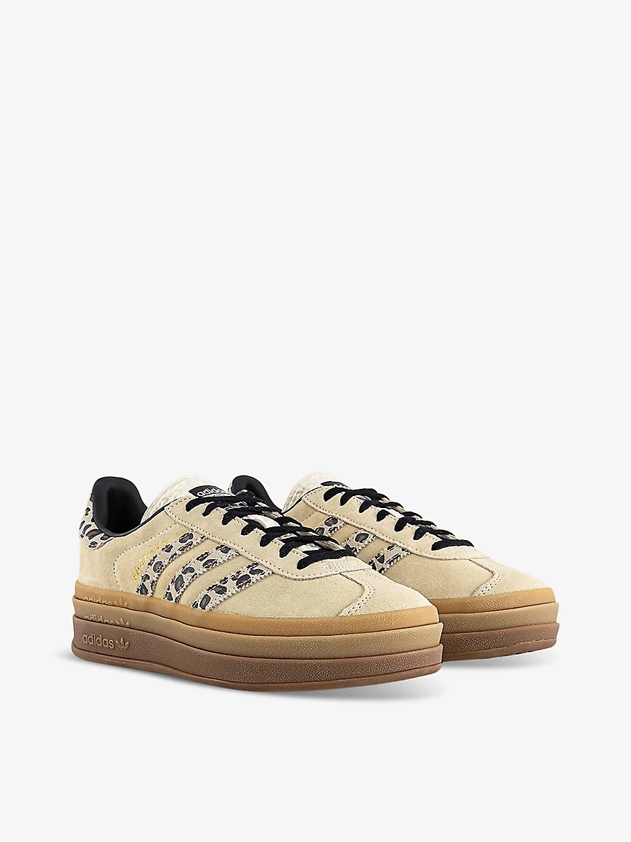 Gazelle Bold brand-embellished suede low-top trainers - 3