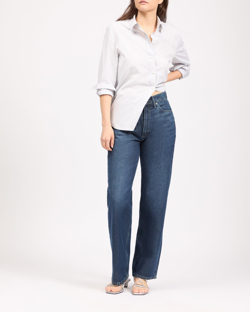 Shannon Relaxed Straight Jean High-Rise in Lightweight Rigid Denim 1