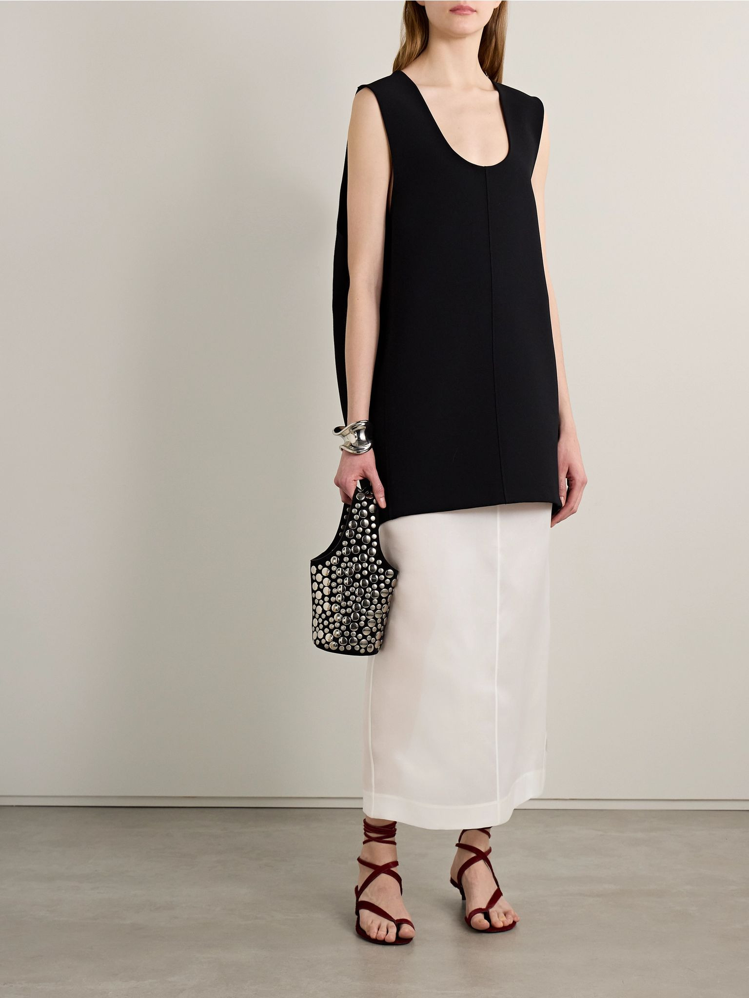 Lalisa silk-organza maxi skirt Ivory - 2
