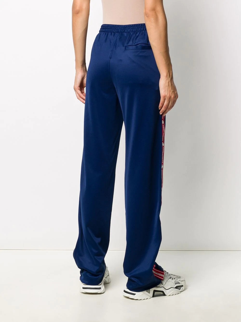 logo strip trackpants - 4