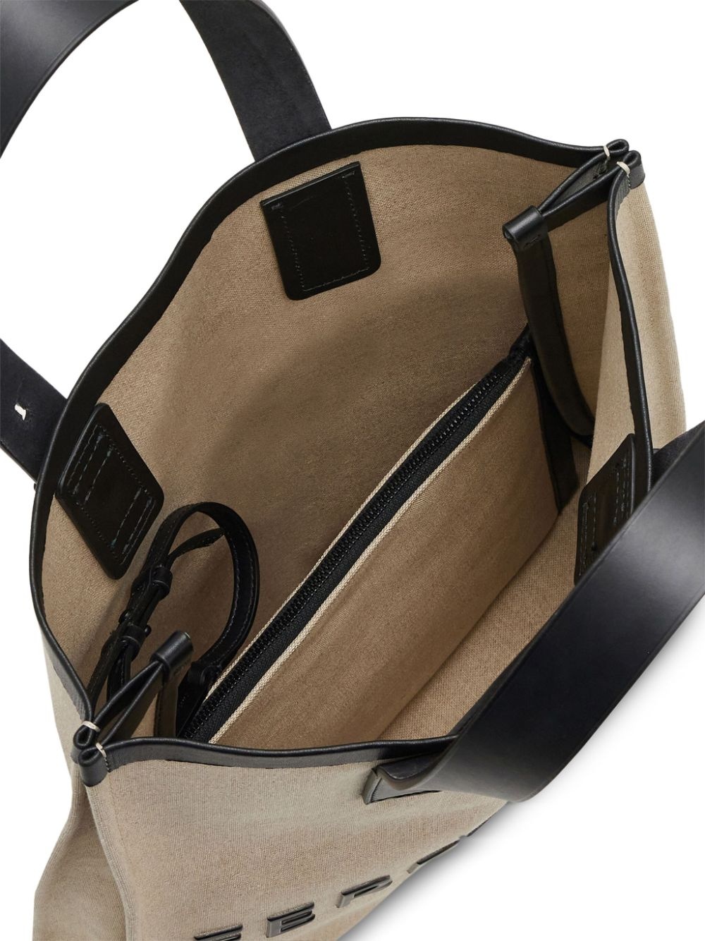embossed-logo leather tote bag - 5