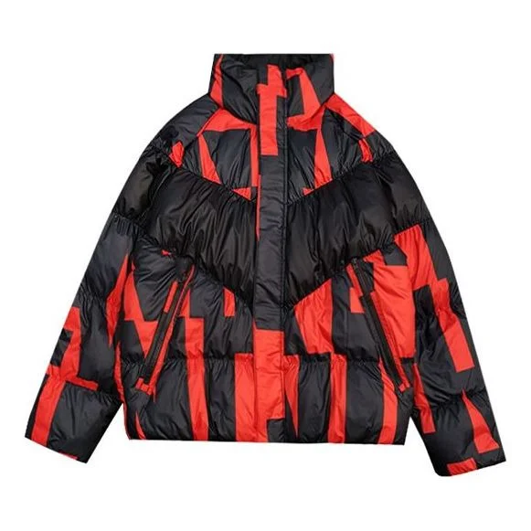 Nike Casual Stand Collar Down Jacket Black Red CK1850-634 - 1
