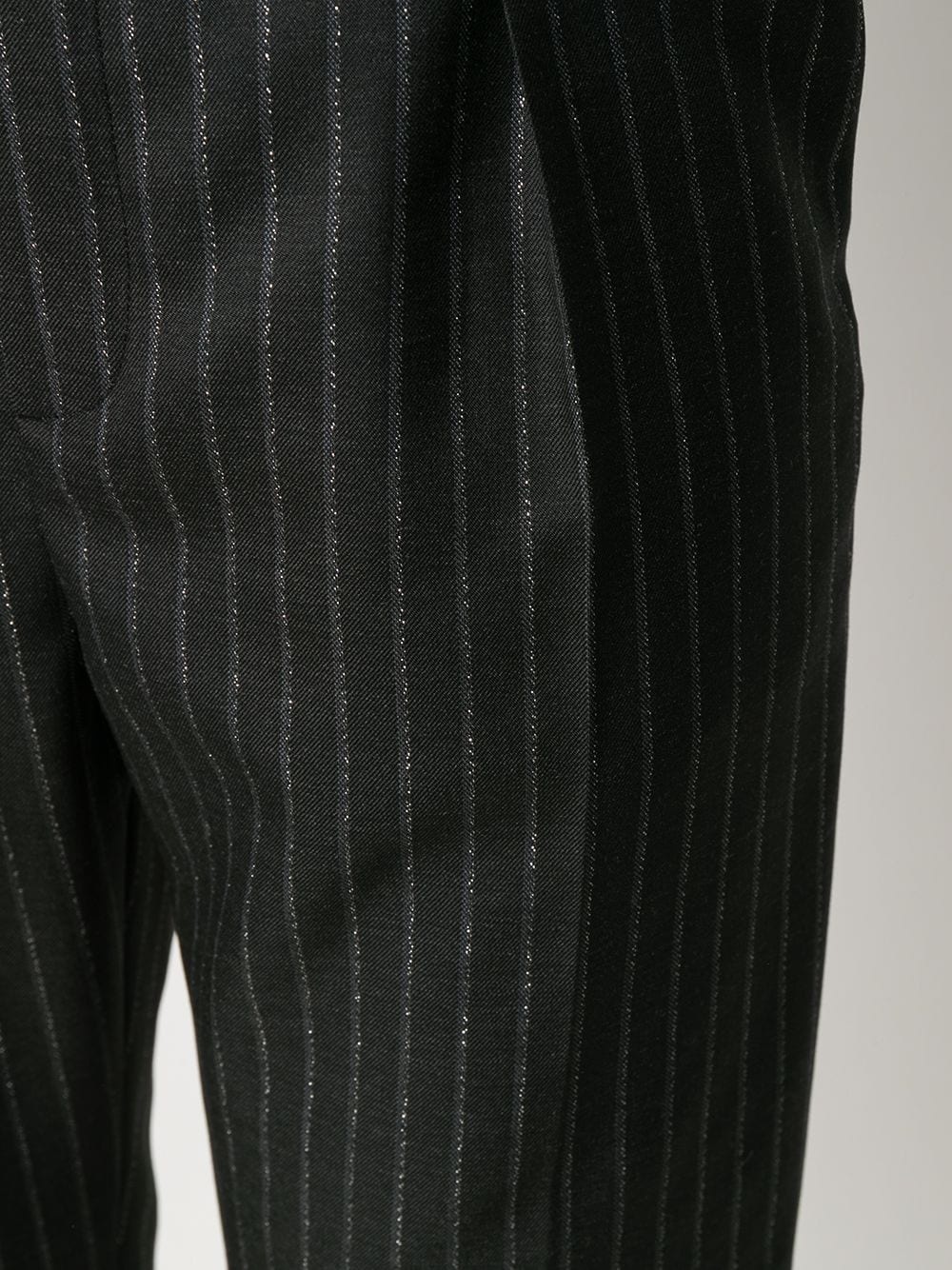 pinstripe high-waisted trousers - 5