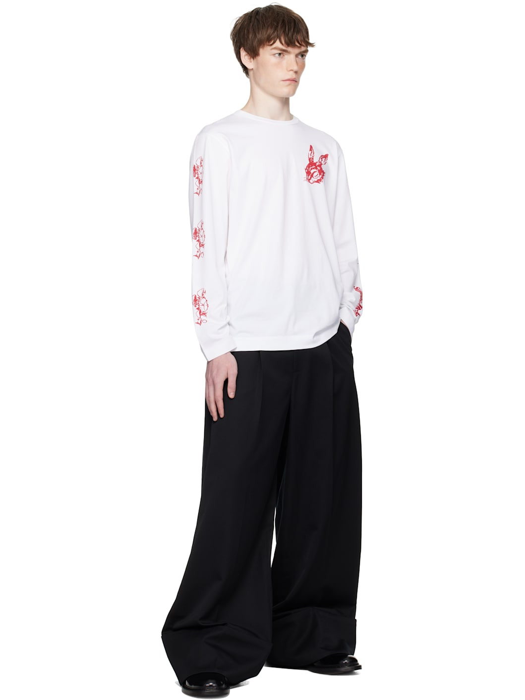 White Tortoise & Hare Long Sleeve T-shirt - 4