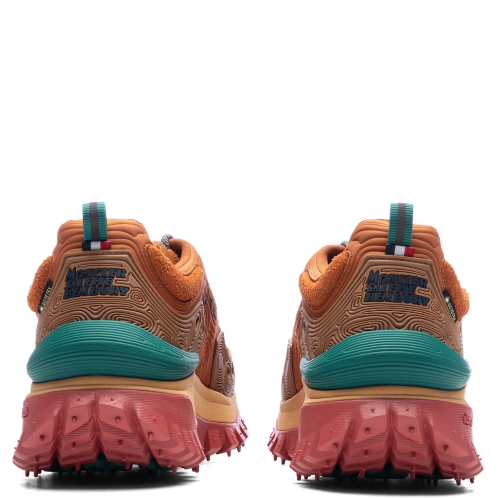 MONCLER GENIUS X SALEHE BEMBURY TRAILGRIP GRAIN SNEAKERS - ORANGE - 4