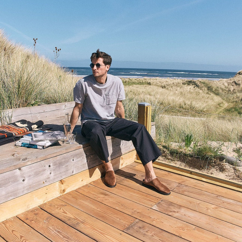 Mule - Acorn Janus Calf Suede 4