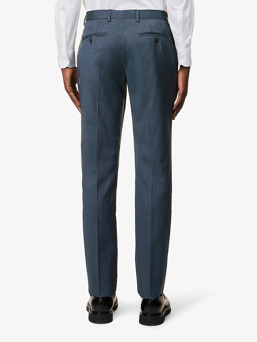 The Soho single-breasted regular-fit tapered-leg wool suit - 8