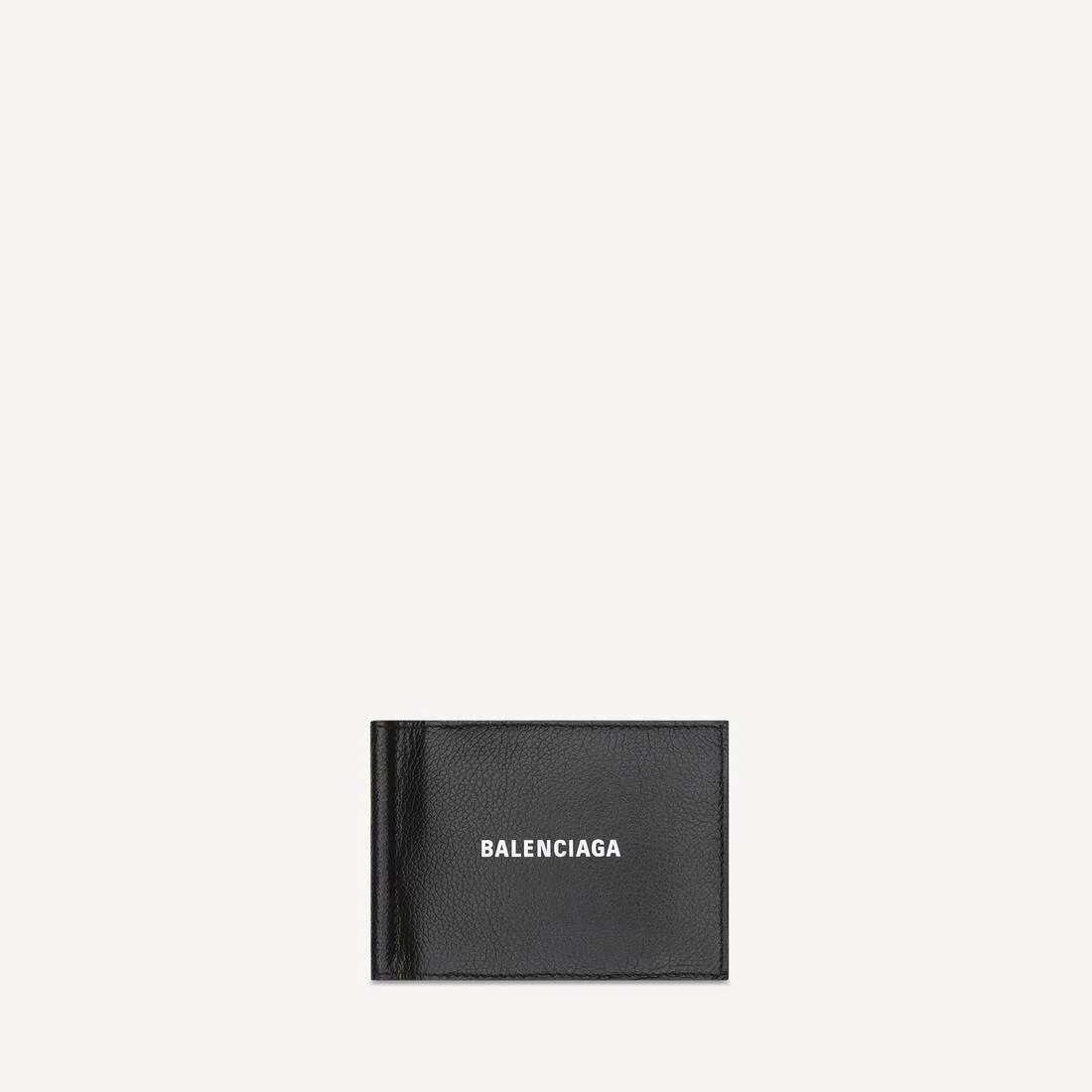 Men's Cash Folded Card Holder With Bill Clip in Black/white - 1