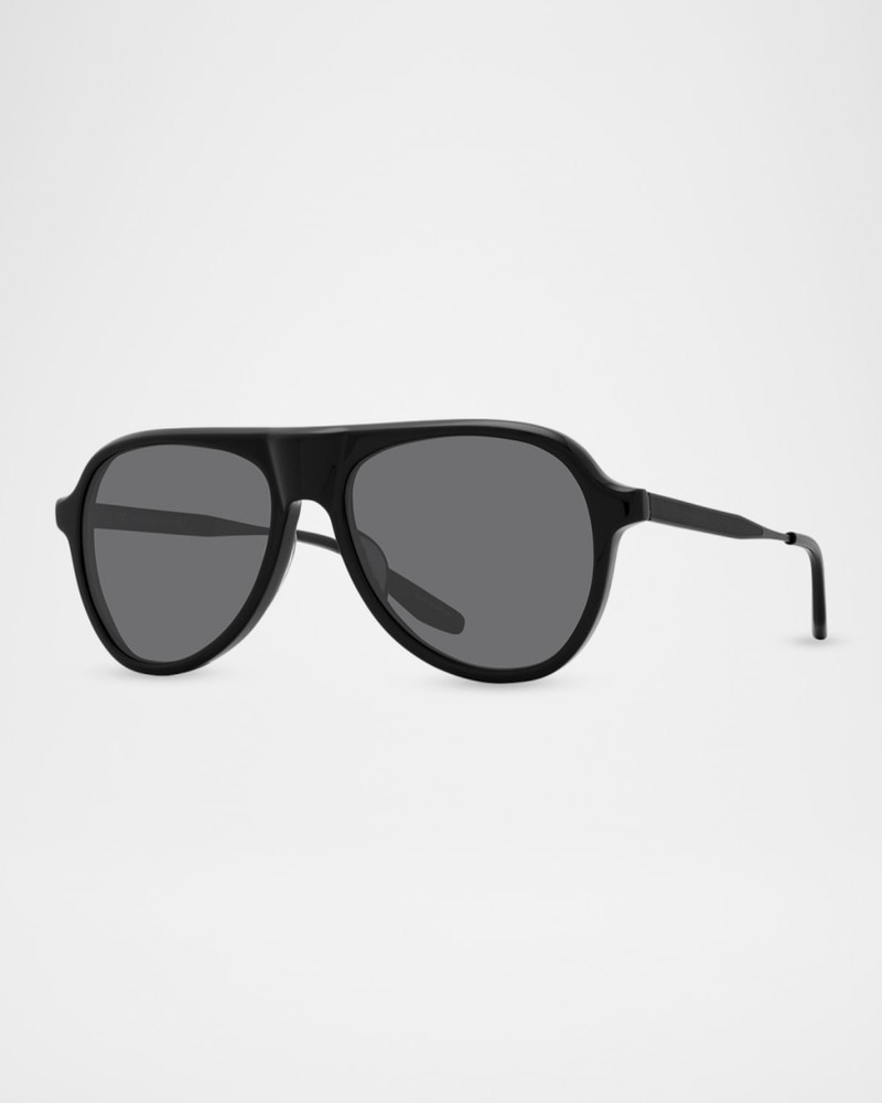 BARTON PERREIRA Men's Vedretta Acetate Aviator Sunglasses outlook