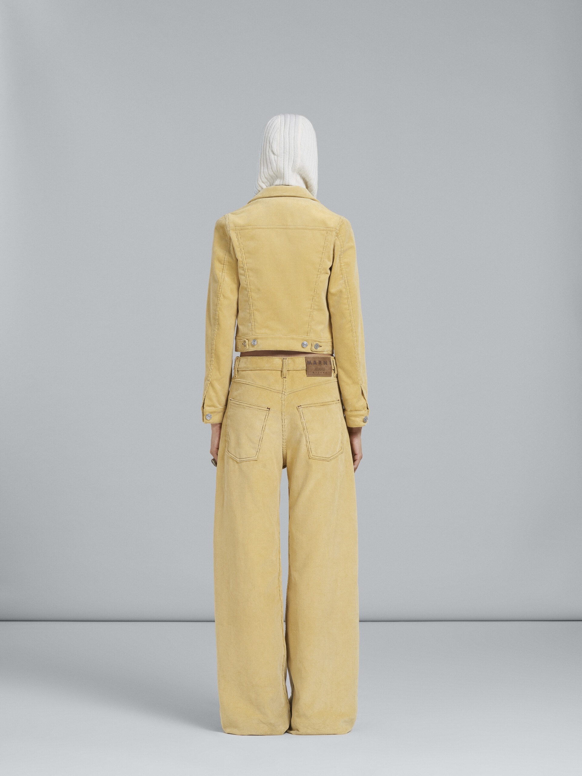 LIGHT YELLOW CORDUROY PANTS - 3