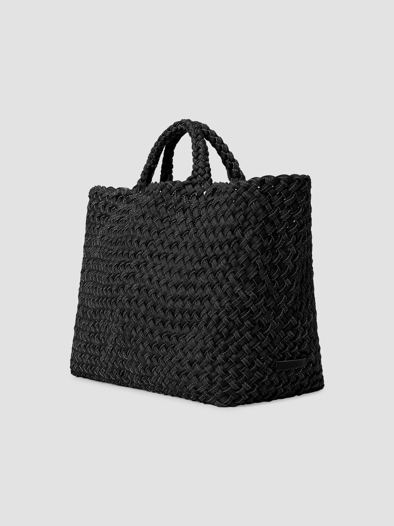 Women's St. Barths Large Double Weave Tote Bag - Jet 6
