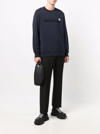 Moncler logo-patch long-sleeve sweatshirt outlook