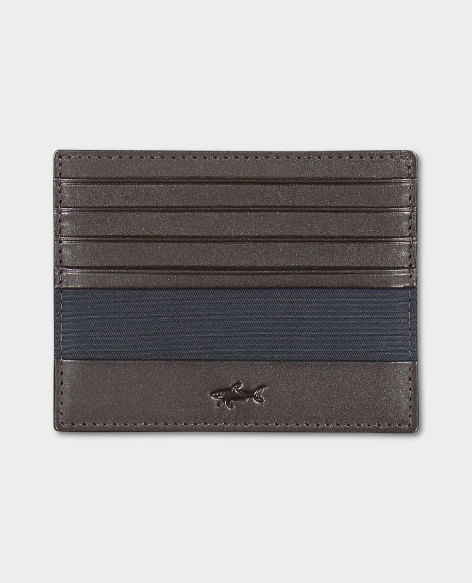 Leather and recycled fabric Cardholder - 2