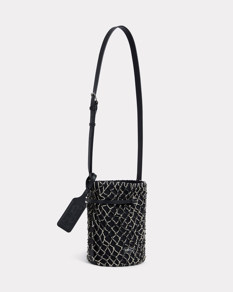 'KENZOAMA' bucket bag in canvas and fishnet 1