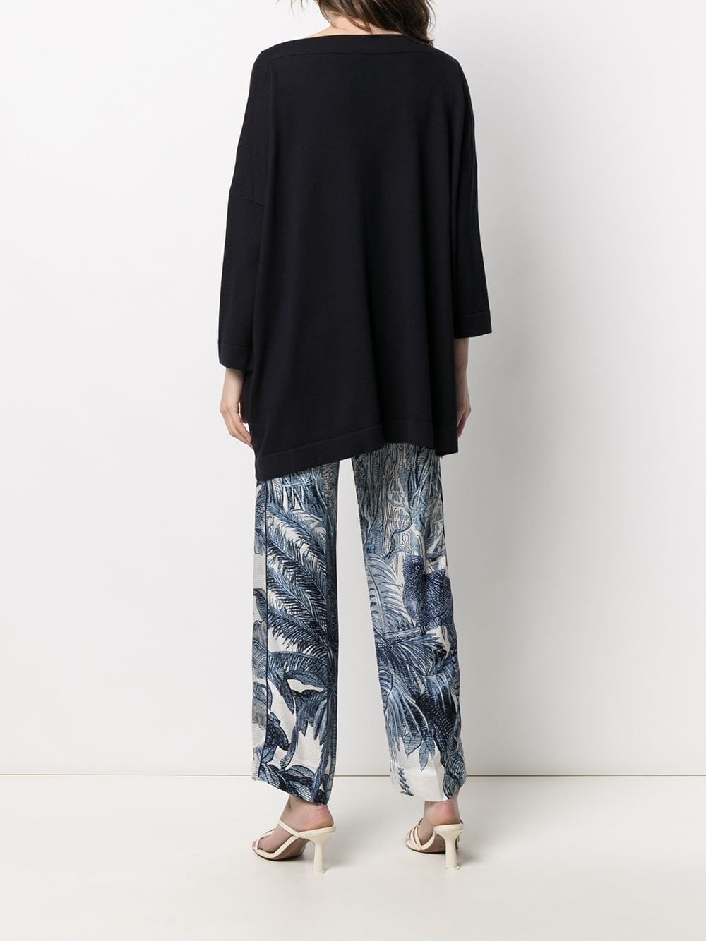 Cotton boat-neck sweater - 4